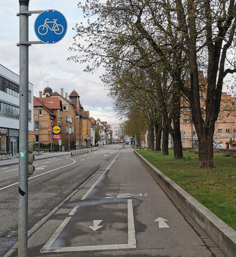 Zweirichtungsradweg mit exzelletem Untergrund