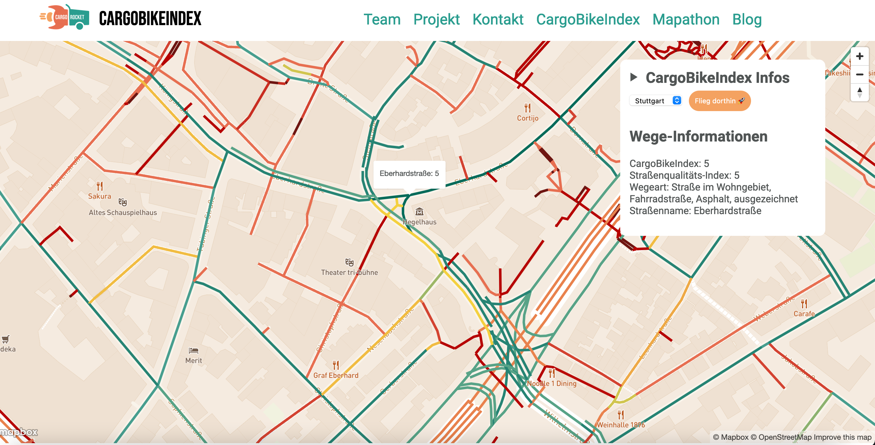 CargoBikeIndex Stuttgart Screenshot